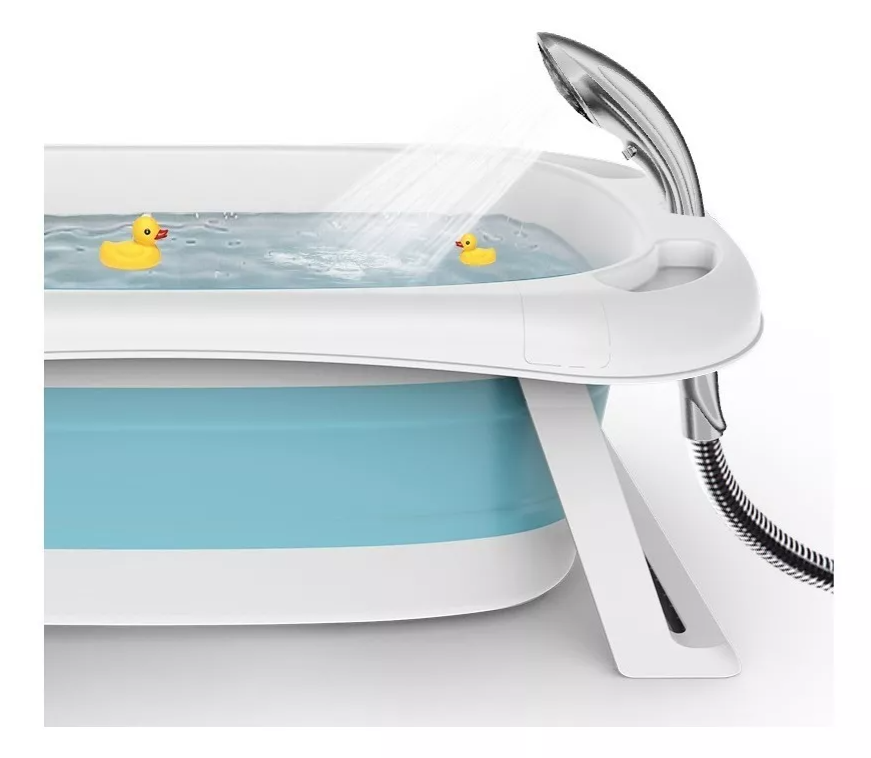 Bañera para Bebé Plegable con Termómetro Ocean + Hamaca de Baño YAMP